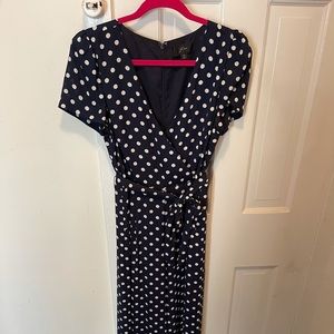 J. Crew Polka Dot Wrap Jumpsuit, Size 8, LNC